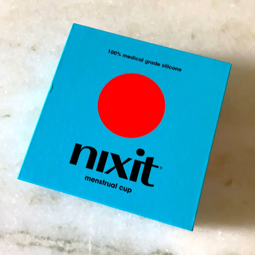 Nixit menstrual cup with packaging